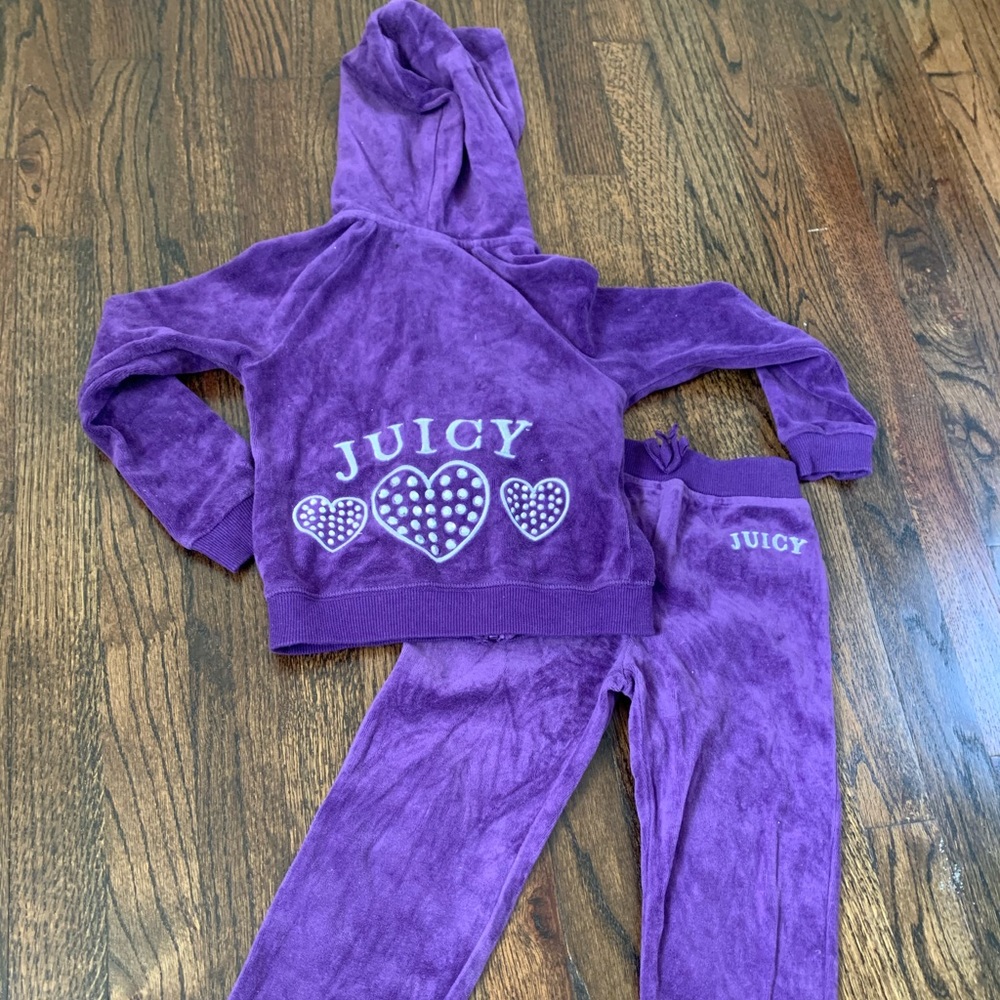 Girls Juicy Sweatsuit - Purple - Size 4